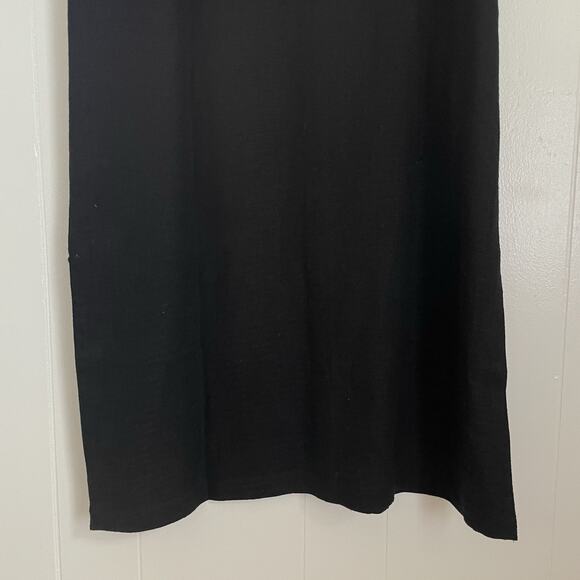 NWT Toofan Black Button Front Midi Shirt Dress Linen Long Sleeve Minimalist S - Picture 7 of 9